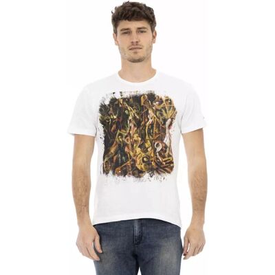 Trussardi Action Wit Katoenen T-shirt L - T-Shirt Trussardi Action Wit Katoenen T-shirt L - T-Shirt