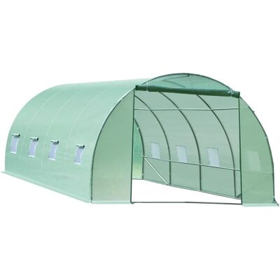 Serra da giardino in acciaio Outsunny - 5.95x3x2m, Verde Serra da giardino in acciaio Outsunny - 5.95x3x2m, Verde