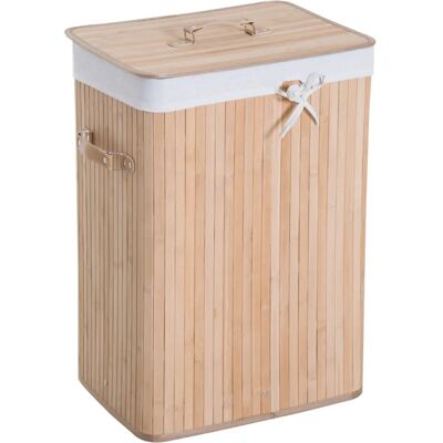 Homcom Cesto per Biancheria in Bambù Naturale con Coperchio - Stoccaggio Biancheria Homcom Cesto per Biancheria in Bambù Naturale con Coperchio - Stoccaggio Biancheria
