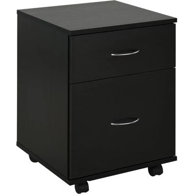 HOMCOM - Cassettiera Ufficio Rotelle - Nero - 4 Ruote - Cabinet HOMCOM - Cassettiera Ufficio Rotelle - Nero - 4 Ruote - Cabinet