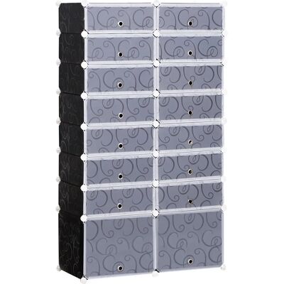 Homcom Scaffale Modulari per Scarpe - 14 Cubi, Ecologico, 95x37x160cm Homcom Scaffale Modulari per Scarpe - 14 Cubi, Ecologico, 95x37x160cm