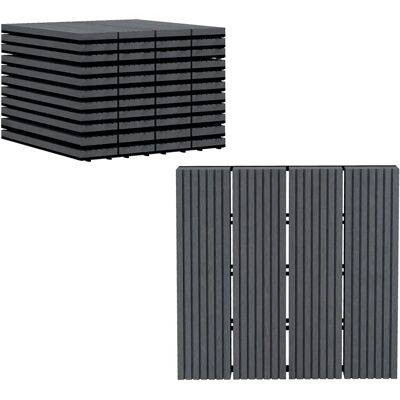 Set Piastrelle da Giardino Outsunny - 11 Pezzi, 30x30cm, Grigio Set Piastrelle da Giardino Outsunny - 11 Pezzi, 30x30cm, Grigio