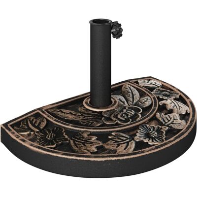Base per Ombrellone Outsunny - Resistente alle Intemperie, 9kg, Bronzo Base per Ombrellone Outsunny - Resistente alle Intemperie, 9kg, Bronzo