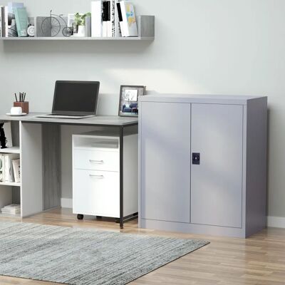 Armoire de rangement Vinsetto - Étagères réglables, Verrouillage, Acier, 80x40x92.5cm - Publicité Armoire de rangement Vinsetto - Étagères réglables, Verrouillage, Acier, 80x40x92.5cm - Publicité