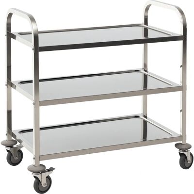 Carrello da Cucina Homcom - Acciaio Inox 3 Ripiani 85x45x90cm Carrello da Cucina Homcom - Acciaio Inox 3 Ripiani 85x45x90cm