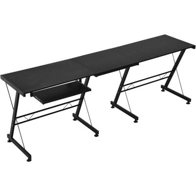 Homcom Scrivania angolare moderna nera - postazione computer - a forma di L o dritta Homcom Scrivania angolare moderna nera - postazione computer - a forma di L o dritta