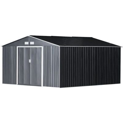 Casetta da Giardino in Acciaio Outsunny - Doppie Porte Scorrevoli - 340x386x200cm Casetta da Giardino in Acciaio Outsunny - Doppie Porte Scorrevoli - 340x386x200cm