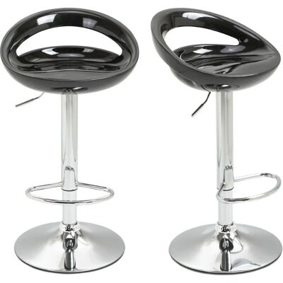 HOMCOM - Set di sgabelli da bar moderni e regolabili - Nero HOMCOM - Set di sgabelli da bar moderni e regolabili - Nero