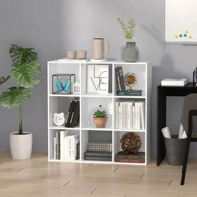 Étagère murale blanche Homcom 9 cubes - Pour maison & bureau - Publicité Étagère murale blanche Homcom 9 cubes - Pour maison & bureau - Publicité
