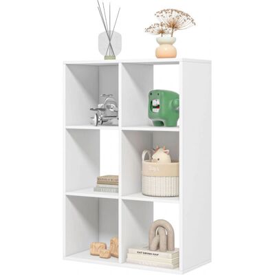 Libreria moderna bianca HOMCOM - 6 ripiani 91.5x29.5x61.5cm Libreria moderna bianca HOMCOM - 6 ripiani 91.5x29.5x61.5cm