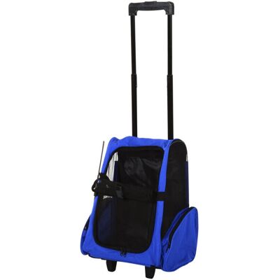 Zaino Trasportino per Animali PawHut - 2 in 1 Trolley e Zaino - Blu Zaino Trasportino per Animali PawHut - 2 in 1 Trolley e Zaino - Blu