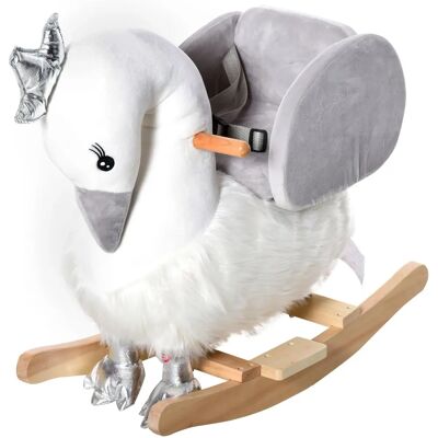 Giocattolo a dondolo in peluche a forma di cigno per bambini 18-36 mesi Giocattolo a dondolo in peluche a forma di cigno per bambini 18-36 mesi