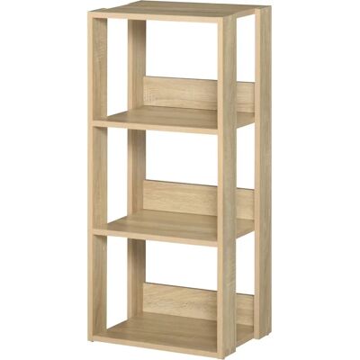 Libreria a Parete HOMCOM - Scaffale in Legno Moderno con 3 Ripiani - Montaggio Sicuro a Parete Libreria a Parete HOMCOM - Scaffale in Legno Moderno con 3 Ripiani - Montaggio Sicuro a Parete
