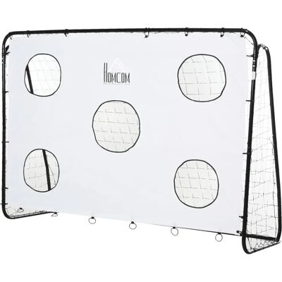 HOMCOM - Porta da Calcio con Rete PE - 240x88x171.5 cm HOMCOM - Porta da Calcio con Rete PE - 240x88x171.5 cm