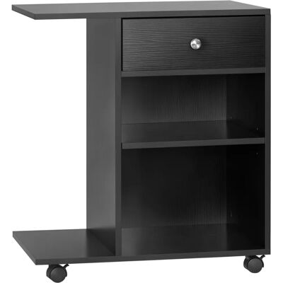 Supporto per stampante in legno nero Vinsetto con cassetto - Archiviazione ufficio Supporto per stampante in legno nero Vinsetto con cassetto - Archiviazione ufficio