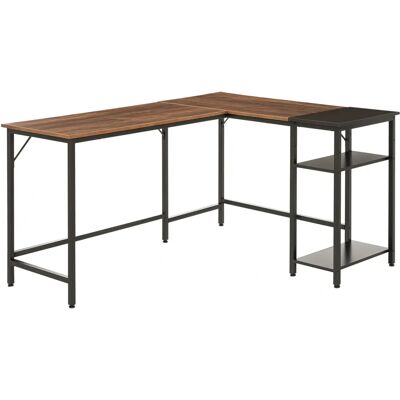 HOMCOM Scrivania Angolare Industriale - Nera - 150x120x75cm HOMCOM Scrivania Angolare Industriale - Nera - 150x120x75cm
