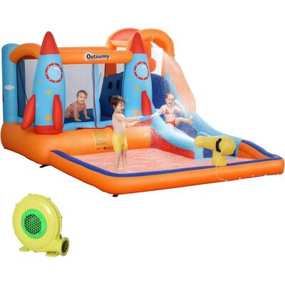 Outsunny Aufblasbares Kinder Schloss - Multicolore, 350x250x185cm, für Kinder Outsunny Aufblasbares Kinder Schloss - Multicolore, 350x250x185cm, für Kinder