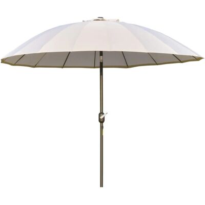 Outsunny Gartenschirm mit Kurbel - 255cm, Creme, Kipparm, 18 Rippen Outsunny Gartenschirm mit Kurbel - 255cm, Creme, Kipparm, 18 Rippen