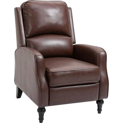 Homcom Poltrona Relax Regolabile - Marrone Scuro - In Similpelle Homcom Poltrona Relax Regolabile - Marrone Scuro - In Similpelle
