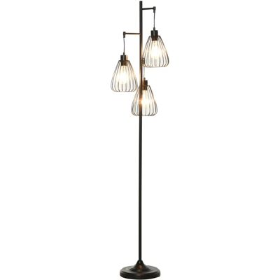 Lampada da Terra Vintage Industriale Homcom Nera - 35x170cm Lampada da Terra Vintage Industriale Homcom Nera - 35x170cm