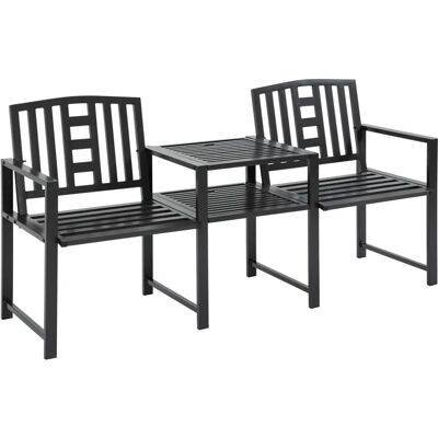 Outsunny Gartentisch Stahl 2-Sitzer Modern - Außenmöbel Outsunny Gartentisch Stahl 2-Sitzer Modern - Außenmöbel