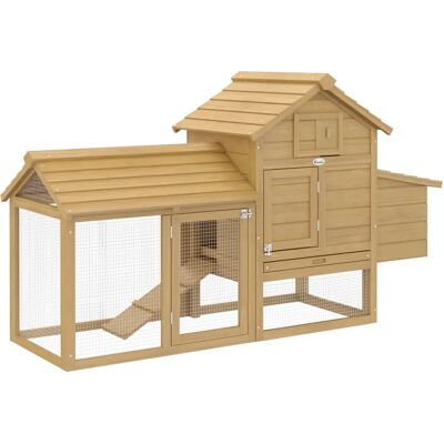Pollaio in Legno Pawhut per 2 Galline con Vassoio Estraibile - Pollaio Pollaio in Legno Pawhut per 2 Galline con Vassoio Estraibile - Pollaio