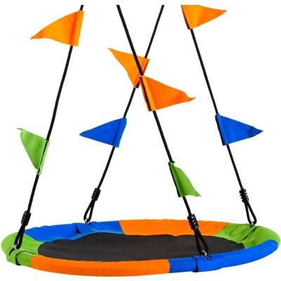 Altalena Nido Rotante per Bambini - Interni & Esterni - Multicolore Altalena Nido Rotante per Bambini - Interni & Esterni - Multicolore