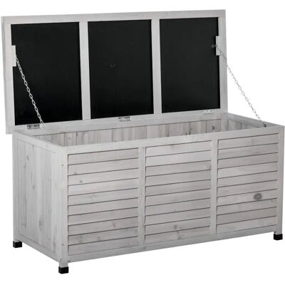Outsunny - Panca contenitore 127x56x60 cm, grigio Outsunny - Panca contenitore 127x56x60 cm, grigio