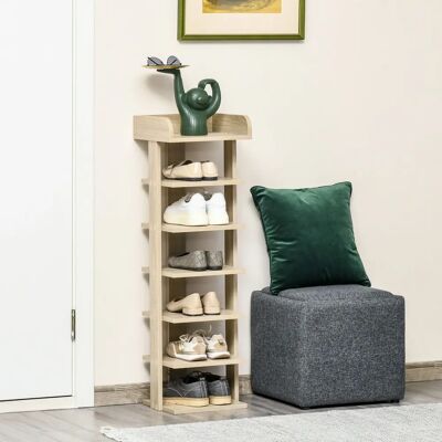 Homcom Étagère à Chaussures en Bois pour Entrée - 6 Étages - Publicité Homcom Étagère à Chaussures en Bois pour Entrée - 6 Étages - Publicité