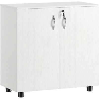 Armadio da ufficio bianco con serratura - 80x40x80cm Armadio da ufficio bianco con serratura - 80x40x80cm