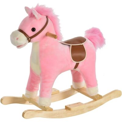 Homcom Cavallo Giocattolo - Rosa con Suoni Realistici 36-72 Mesi Homcom Cavallo Giocattolo - Rosa con Suoni Realistici 36-72 Mesi
