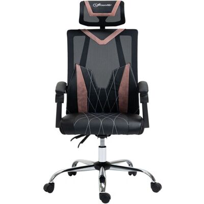 Sedia Ufficio Ergonomica Rosa Vinsetto con Supporto Lombare e Cervicale - Sedia ufficio Sedia Ufficio Ergonomica Rosa Vinsetto con Supporto Lombare e Cervicale - Sedia ufficio