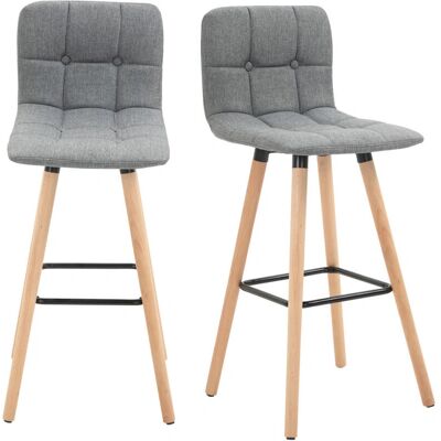 HOMCOM Set 2 Barhocker mit Rückenlehne und Fußstütze - Moderner Stil HOMCOM Set 2 Barhocker mit Rückenlehne und Fußstütze - Moderner Stil