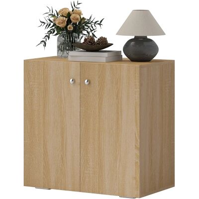 HOMCOM Aufbewahrungsschrank - Robustes Holz-Multifunktions 2-Türen - 70x39x70cm HOMCOM Aufbewahrungsschrank - Robustes Holz-Multifunktions 2-Türen - 70x39x70cm