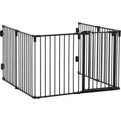 Cancello Pieghevole per Cani PawHut - Barriera di Sicurezza per Cani Piccoli e Medi Cancello Pieghevole per Cani PawHut - Barriera di Sicurezza per Cani Piccoli e Medi