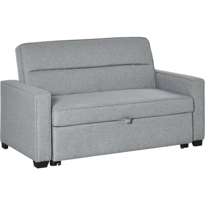 Divano Letto Grigio Homcom con Schienale Regolabile - 1 Posto Divano Letto Grigio Homcom con Schienale Regolabile - 1 Posto