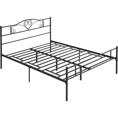 Homcom Struttura Letto in Acciaio 160x200cm - Resistente & Salvaspazio Homcom Struttura Letto in Acciaio 160x200cm - Resistente & Salvaspazio