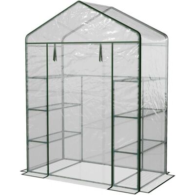 Serra da giardino in acciaio Outsunny con copertura in PVC Serra da giardino in acciaio Outsunny con copertura in PVC