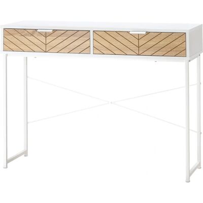 HOMCOM - Consolle Moderna 2 Cassetti - Bianco - Console Table HOMCOM - Consolle Moderna 2 Cassetti - Bianco - Console Table