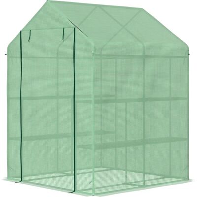 Serra da giardino Outsunny con scaffali - 143x138x190cm Serra da giardino Outsunny con scaffali - 143x138x190cm