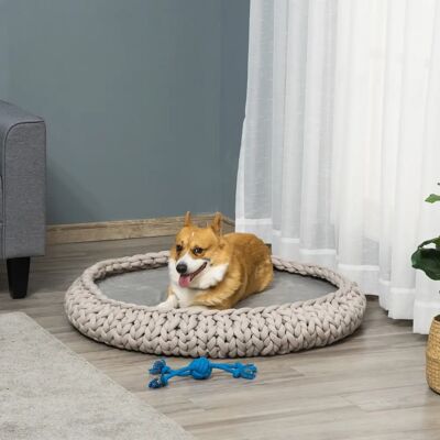 Letto per animali PawHut con cuscini - Grigio - Rotondo, 93x15cm Letto per animali PawHut con cuscini - Grigio - Rotondo, 93x15cm