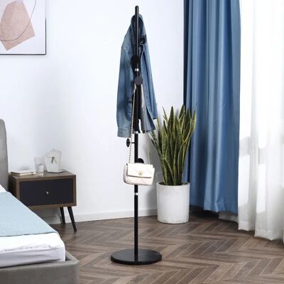 Arbol de Entrada HOMCOM - 8 Ganchos - Negro Arbol de Entrada HOMCOM - 8 Ganchos - Negro