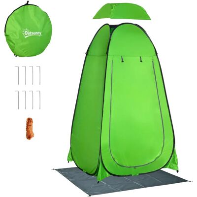 Tenda Doccia Camping Outsunny - Verde - Resistente all'Acqua, Facile da Montare Tenda Doccia Camping Outsunny - Verde - Resistente all'Acqua, Facile da Montare