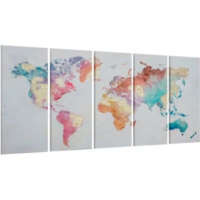 HOMCOM Arte murale - 5 pezzi, 80x40cm, Multicolore HOMCOM Arte murale - 5 pezzi, 80x40cm, Multicolore