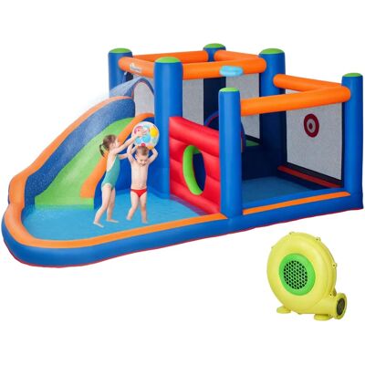 Outsunny - Castello - 380x340x170 cm - Castello gonfiabile Outsunny - Castello - 380x340x170 cm - Castello gonfiabile