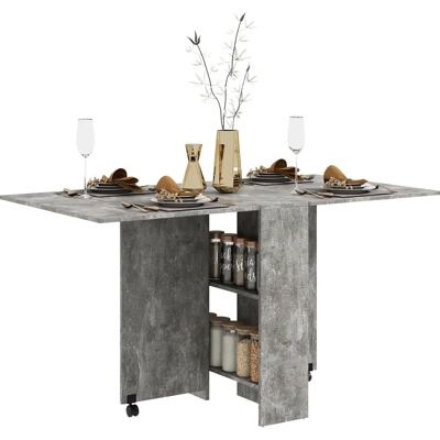 HOMCOM - TavoloLegno4-6P - Grigio - 75x140x74cm - Table HOMCOM - TavoloLegno4-6P - Grigio - 75x140x74cm - Table