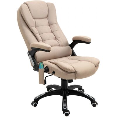 Poltrona Massaggiante Beige Vinsetto - Riscaldamento Lombare, Regolabile Poltrona Massaggiante Beige Vinsetto - Riscaldamento Lombare, Regolabile