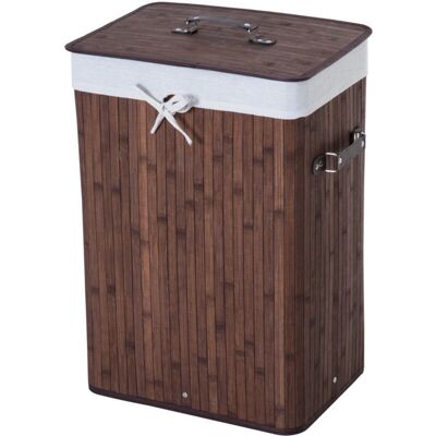 Cesto porta biancheria in bambù HOMCOM - Sacco in tessuto rimovibile - 40x30x60cm - Spazio per bucato Cesto porta biancheria in bambù HOMCOM - Sacco in tessuto rimovibile - 40x30x60cm - Spazio per bucato