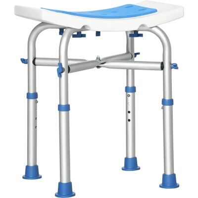 Homcom Sgabello per Doccia - Altezza Regolabile - Piedini Antiscivolo - Blu Homcom Sgabello per Doccia - Altezza Regolabile - Piedini Antiscivolo - Blu