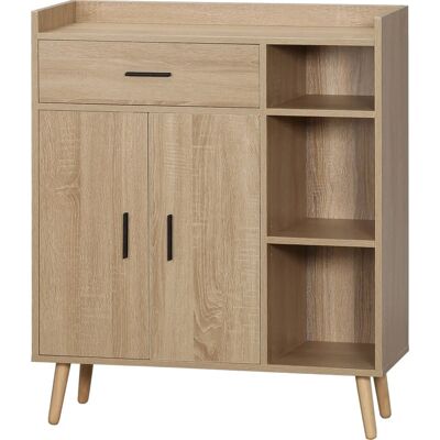 HOMCOM Bahut Multiusages Compact avec Armoire et Tiroir - Publicité HOMCOM Bahut Multiusages Compact avec Armoire et Tiroir - Publicité